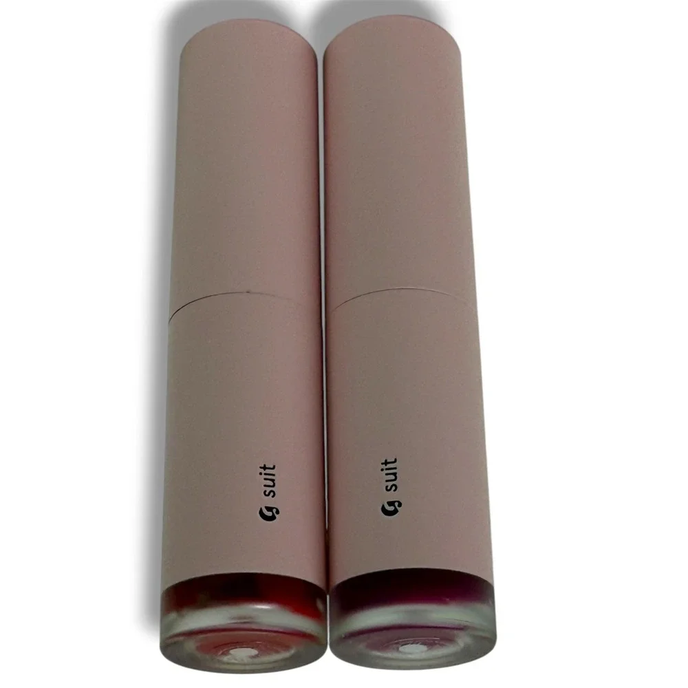 Glossier G Suit Soft Touch Lip Gloss Lipstick Creme Lot 2 Tempo Jet Matte Liquid